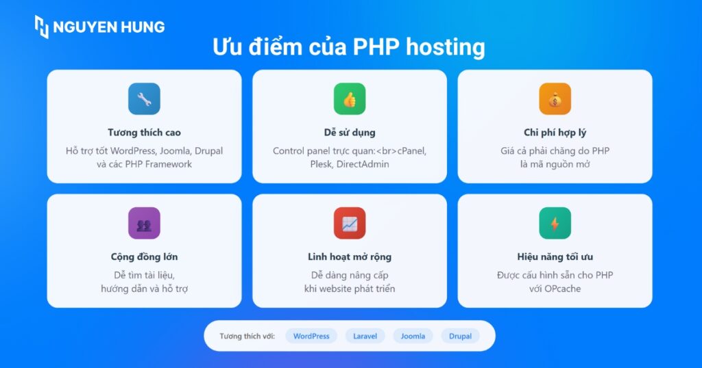 Những ưu điểm nổi bật của PHP hosting