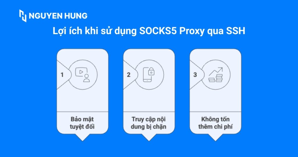 Lợi ích khi sử dụng SOCKS5 Proxy qua SSH